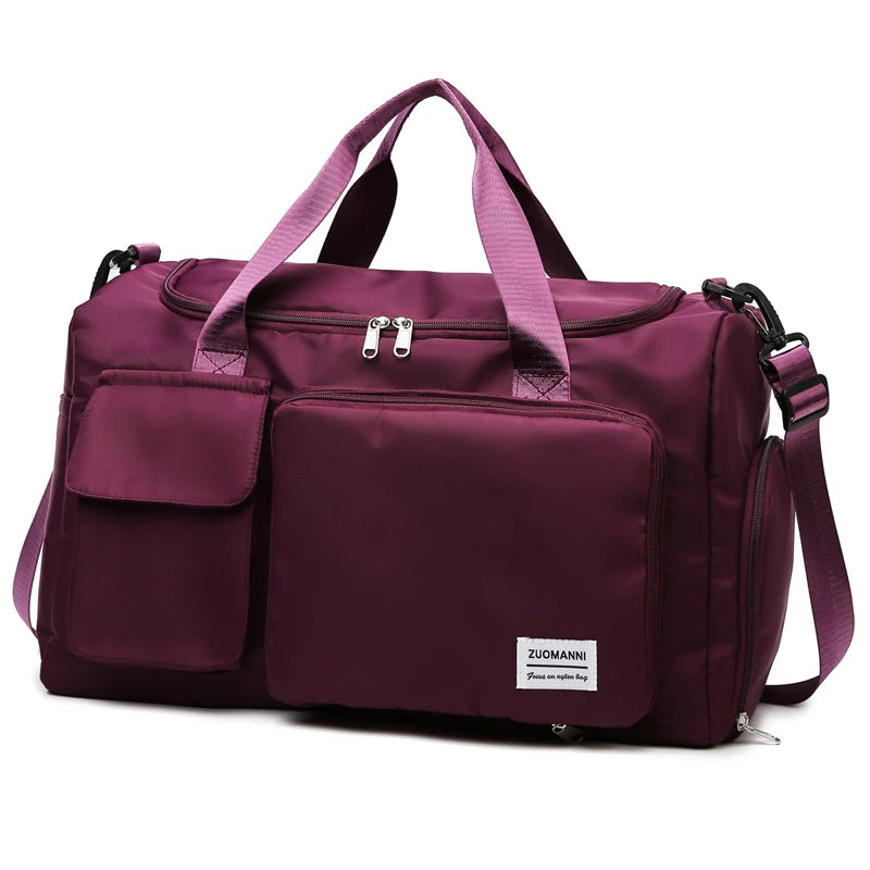 Versatile Large Capacity Weekender Duffle Bag with Shoe Compartment - Perfect for Travel and Fitness!