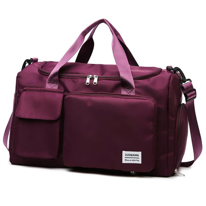 Versatile Large Capacity Weekender Duffle Bag with Shoe Compartment - Perfect for Travel and Fitness!