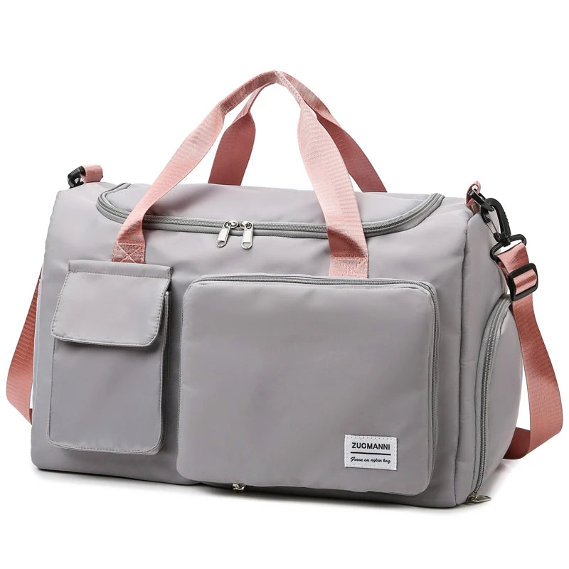Versatile Large Capacity Weekender Duffle Bag with Shoe Compartment - Perfect for Travel and Fitness!