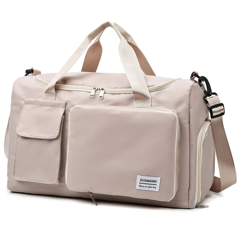 Versatile Large Capacity Weekender Duffle Bag with Shoe Compartment - Perfect for Travel and Fitness!