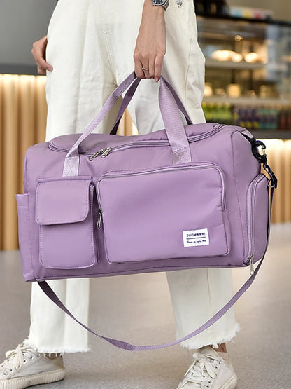 Versatile Large Capacity Weekender Duffle Bag with Shoe Compartment - Perfect for Travel and Fitness!