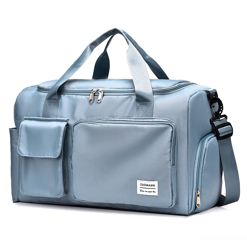 Versatile Large Capacity Weekender Duffle Bag with Shoe Compartment - Perfect for Travel and Fitness!