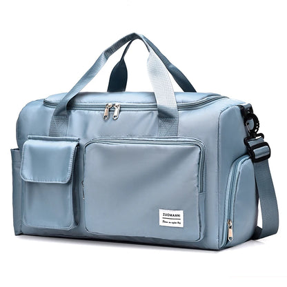 Versatile Large Capacity Weekender Duffle Bag with Shoe Compartment - Perfect for Travel and Fitness!