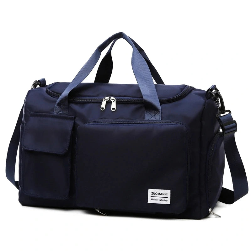 Versatile Large Capacity Weekender Duffle Bag with Shoe Compartment - Perfect for Travel and Fitness!