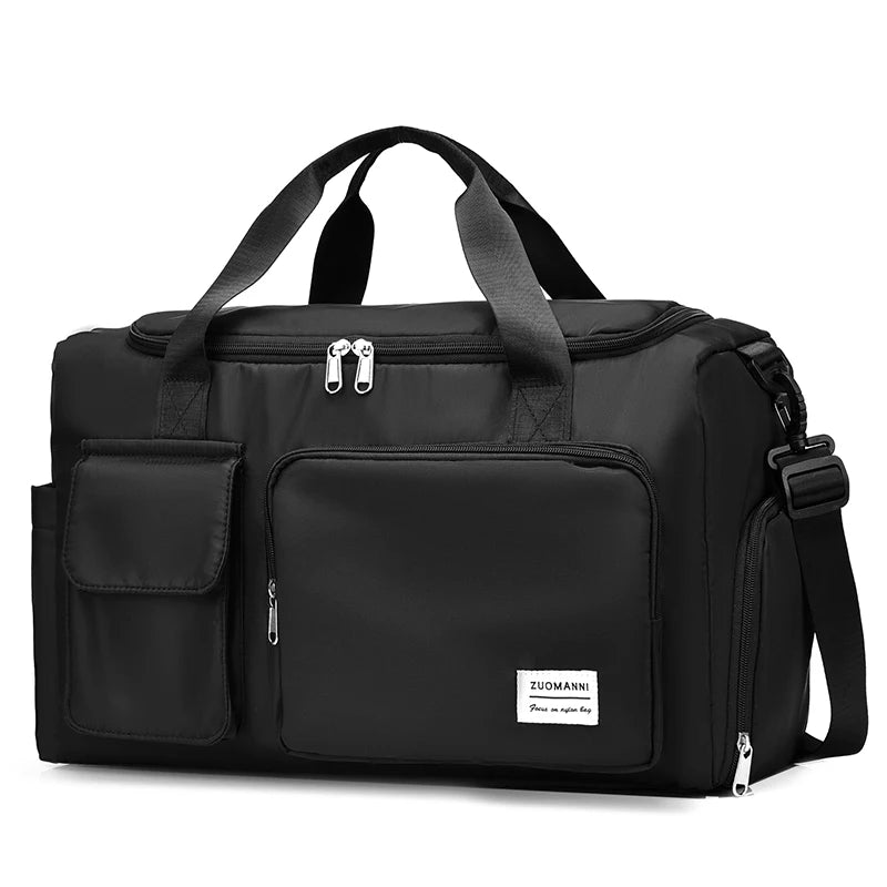 Versatile Large Capacity Weekender Duffle Bag with Shoe Compartment - Perfect for Travel and Fitness!