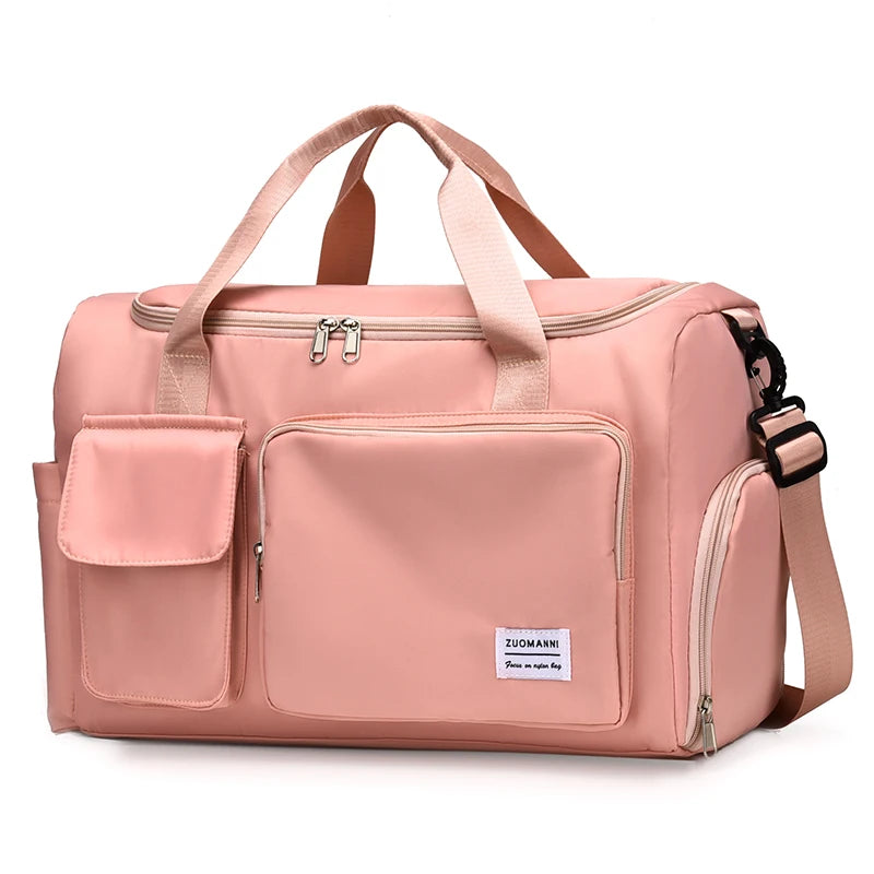 Versatile Large Capacity Weekender Duffle Bag with Shoe Compartment - Perfect for Travel and Fitness!