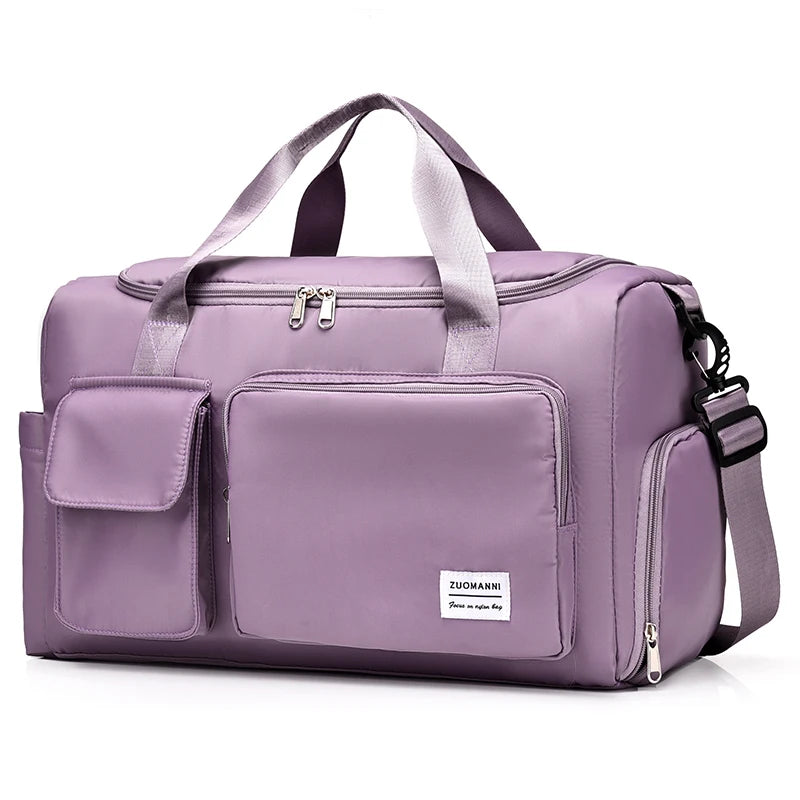 Versatile Large Capacity Weekender Duffle Bag with Shoe Compartment - Perfect for Travel and Fitness!